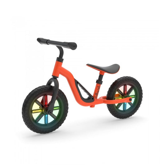 Bērnu līdzsvara velosipēds ar gaismiņām CHARLIE 10, CHILLAFISH oranžā krāsā.