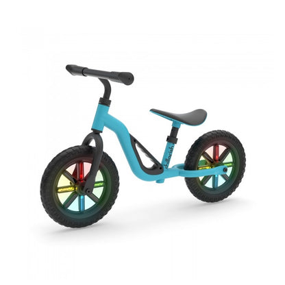 Bērnu līdzsvara velosipēds ar gaismiņām CHARLIE 10, CHILLAFISH zilā krāsā.