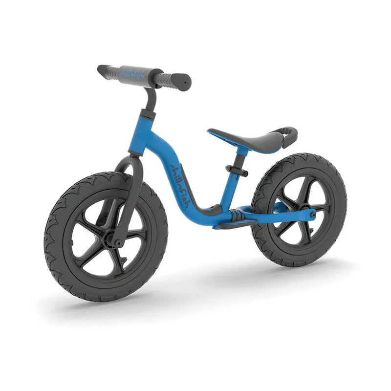 Charlie Sport 12" bērnu līdzsvara velosipēds zilā krāsā.