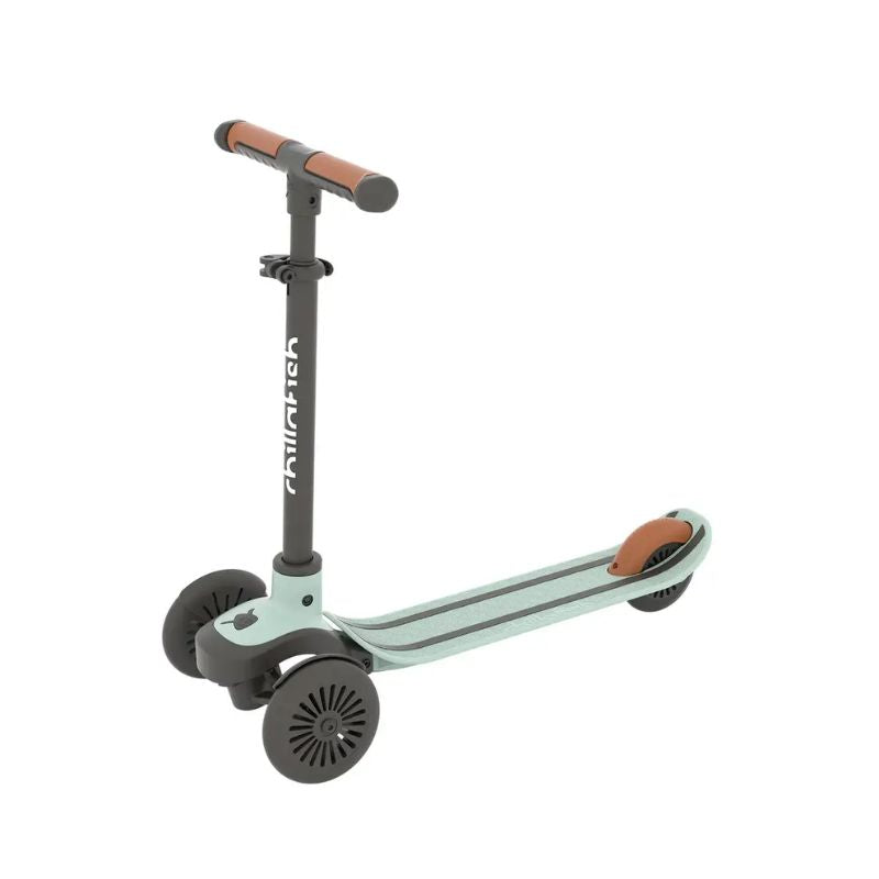 Scotti bērnu skrejritenis mint un melnā krāsā.