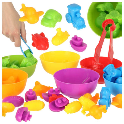 Montessori skaitīšanas spēle Transportlīdzekļi, KX5699