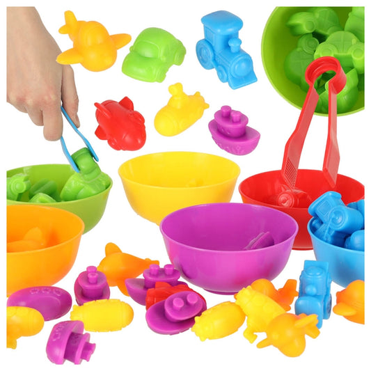 Montessori skaitīšanas spēle Transportlīdzekļi, KX5699