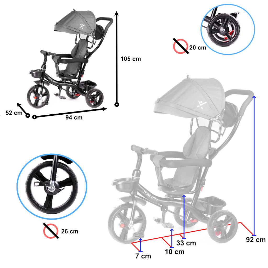 Trīsritenis Trike Fix Lite 3in1, KX6200