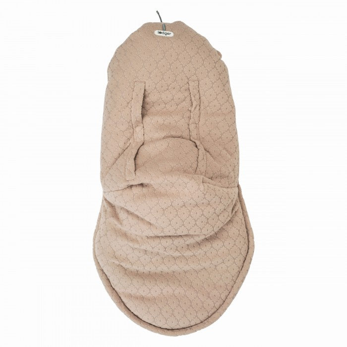 Lodger Bunker Folklore Fleece vissezonas guļammaiss beige krāsa, redzama aizmugure.