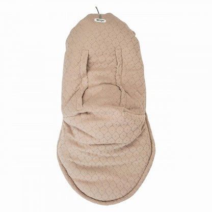Lodger Bunker Folklore Fleece vissezonas guļammaiss beige krāsa, redzama aizmugure.