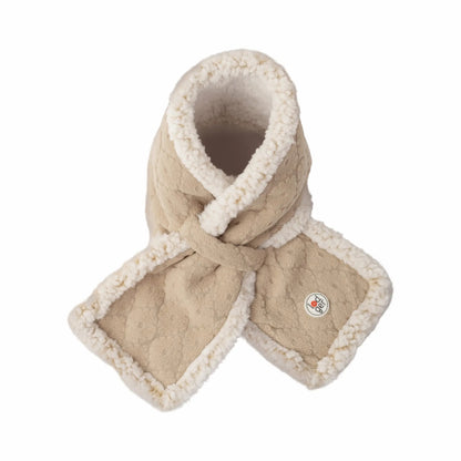 Lodger Folklore Fleece bērnu šalle beige krāsa, redzama sasieta. 