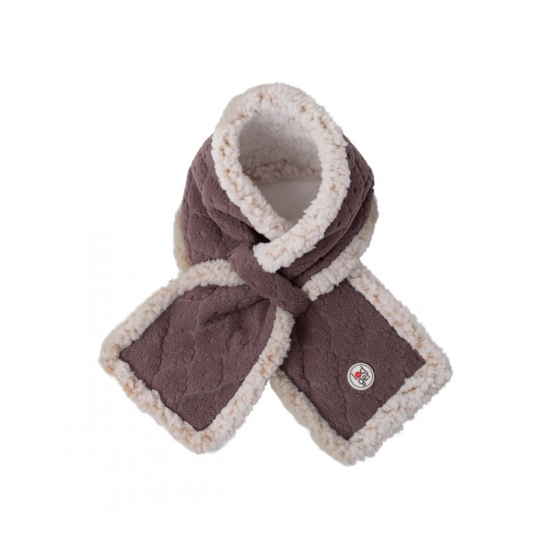 Lodger Folklore Fleece bērnu šalle mauve krāsa, redzama sasieta. 