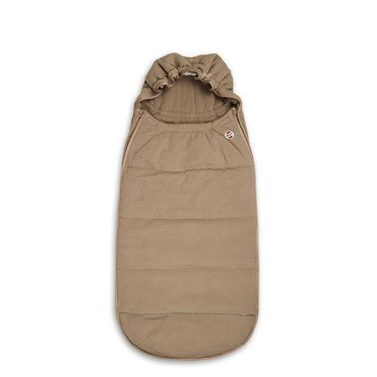 Lodger Mini Bunker Teddy vissezonas guļammaiss beige krāsa, redzama priekša.