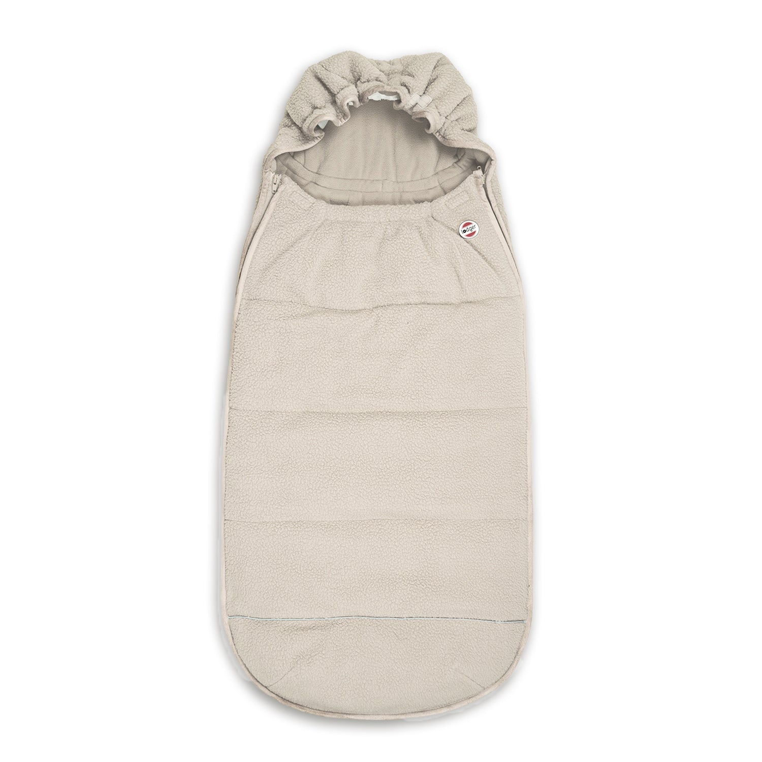 Lodger Mini Bunker Teddy vissezonas guļammaiss birch krāsa, redzama priekša.