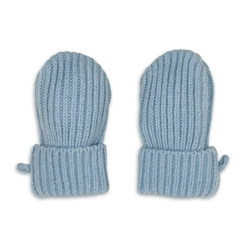 Lodger Mittens Folklore Merino vilnas bērnu cimdiņi blue fogg krāsa, Pieejami divos izmēros: 0-12M un 12-24M.