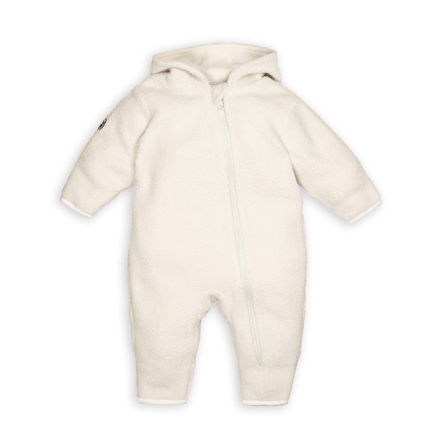 Lodger Skier Teddy kombinezons, Cloud Dancer, SKT 101, redzama priekša, pieejams 3 izmēros.