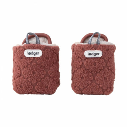 Lodger slipper flīsa čībiņas rosewood krāsā redzamas no aizmugures