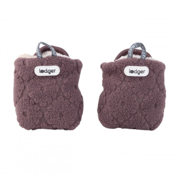 Lodger slipper fleece čībiņas mauve krāsā redzamas no aizmugures