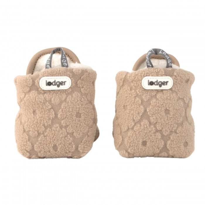 Lodger slipper flīsa čībiņas beige krāsā redzama aizmugure