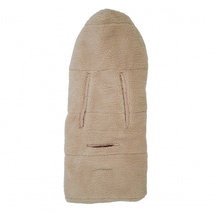 Lodger Wrapper Teddy ietinamā sedziņa beige krāsā redzama no aizmugures