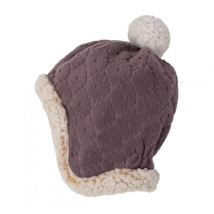 Lodger Hatter Folklore Fleece cepure Mauve krāsā redzama no sāna.