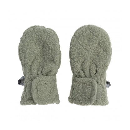 Lodger Mittens Folklore Fleece bērnu cimdiņi elm krāsa, pieejami divos izmēros: 0-12M un 12-24M.