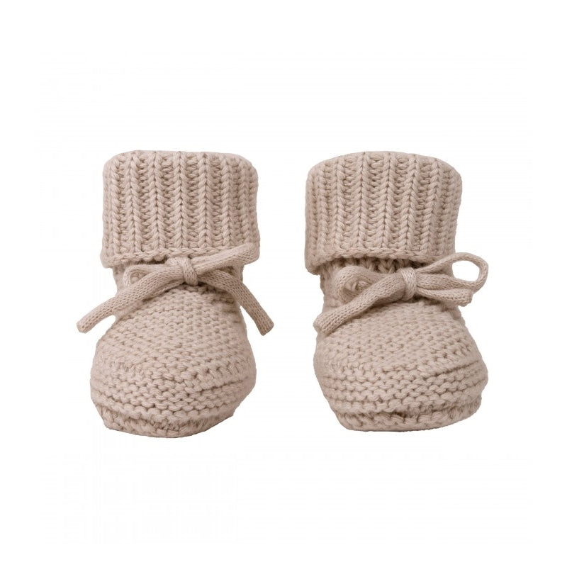 Lodger Slipper knit kokvilnas čībiņas birch krāsā. Redzamas no priekšpuses.
