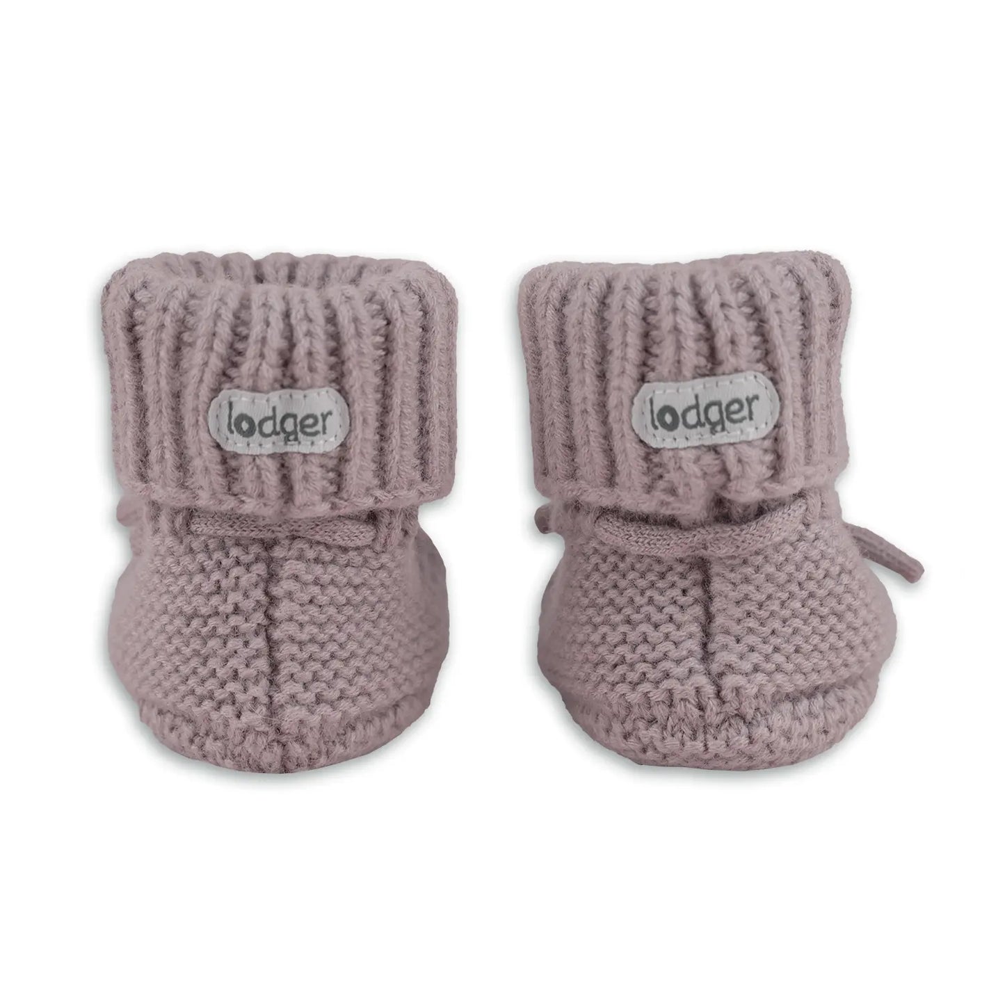 Lodger Slipper Merino vilnas čībiņas rose krāsā. Redzamas no aizmugures.