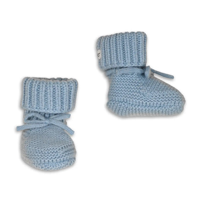 Lodger Slipper Merino vilnas čībiņas blue fogg krāsā. Redzamas no priekšpuses un sāna.