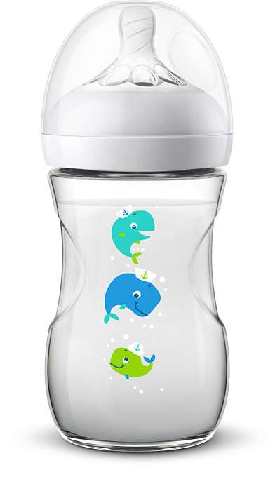 Feeding bottle Natural Whale 260ml., Philips Avent, SCF070/23