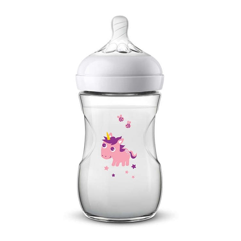 Feeding bottle Natural Unicorn, 260ml., Philips Avent, SCF070/25