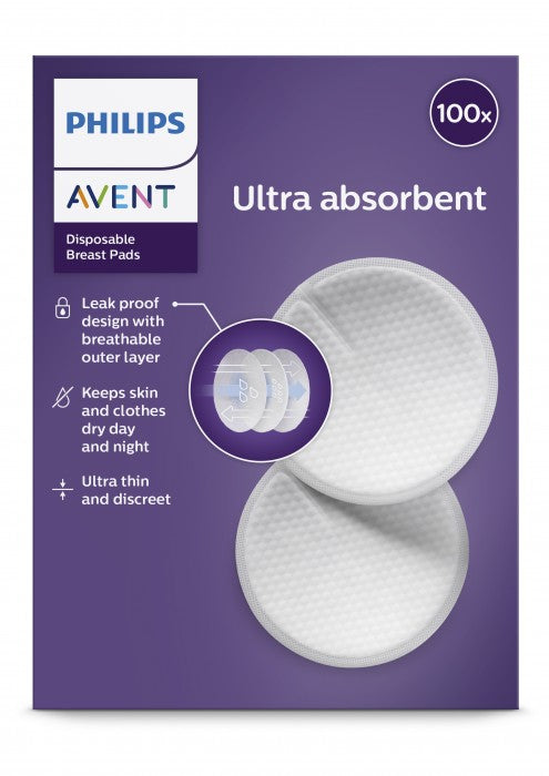 Vienreizējās lietošanas krūštura ieliknīši, 100gab., Philips AVENT, SCF254/13