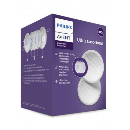 Vienreizējās lietošanas krūštura ieliknīši, 100gab., Philips AVENT, SCF254/13