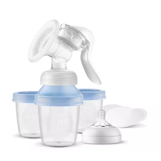 Lotus manuālais krūts piena sūknis ar trauciņiem piena/ēdiena uzglabāšanai, Philips Avent, SCF430/13