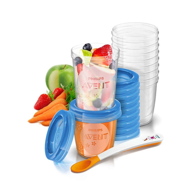 Avent food storage container set with spoon, Philips Avent, SCF721/20