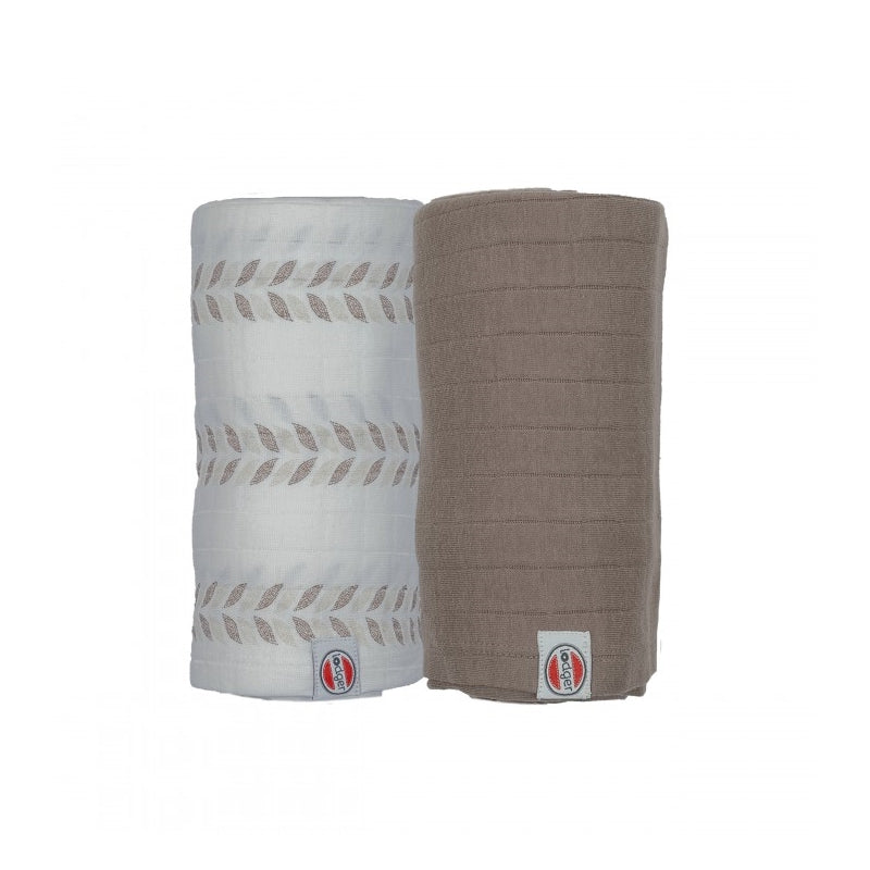 Lodger Swadler Solid Matcha kokvilnas autiņš, 110x110 cm, Birch/Buffalo, SW 1093