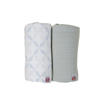 Lodger Swadler Solid Matcha kokvilnas autiņš, 110x110 cm, Peppermint/Blue Fogg,  SW 1110