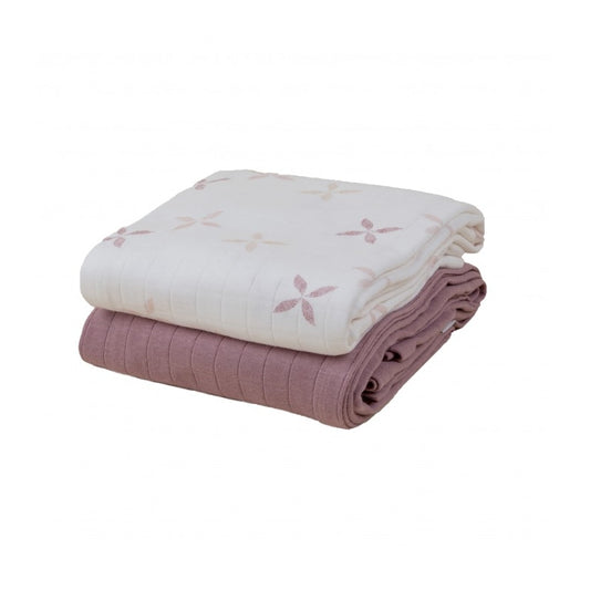 Lodger Swadler Solid Matcha kokvilnas autiņš, 110x110 cm, Powder/Rose,  SW 1123