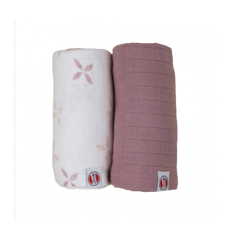 Lodger Swadler Solid Matcha kokvilnas autiņš, 110x110 cm, Powder/Rose,  SW 1123