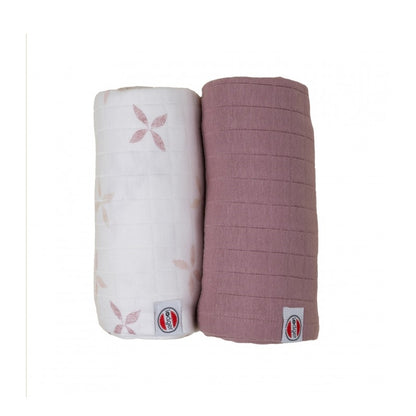 Lodger Swadler Solid Matcha kokvilnas autiņš, 110x110 cm, Powder/Rose,  SW 1123