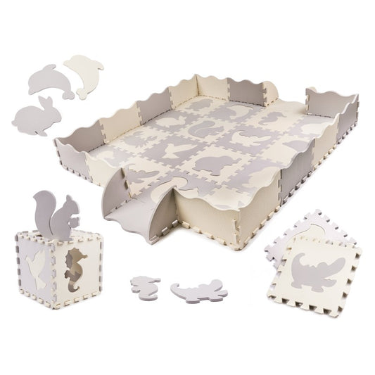 Attīstošais paklājs / puzzle, KX6269. Gaišos pasteļtoņos.