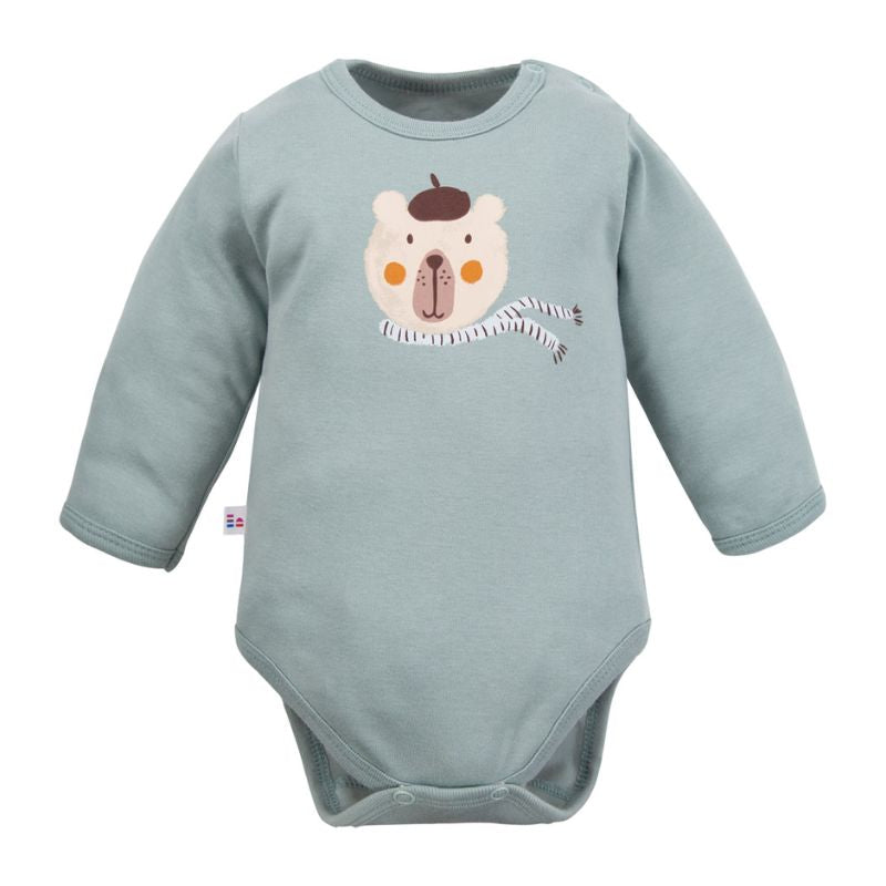 Bodijs bērniem Beary Cool, mint krāsā ar lāci, 74-98 izmērs