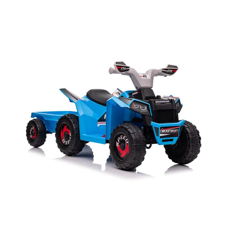 Bērnu elektro kvadracikls ar piekabi XMX630T zilā krāsā, 15530