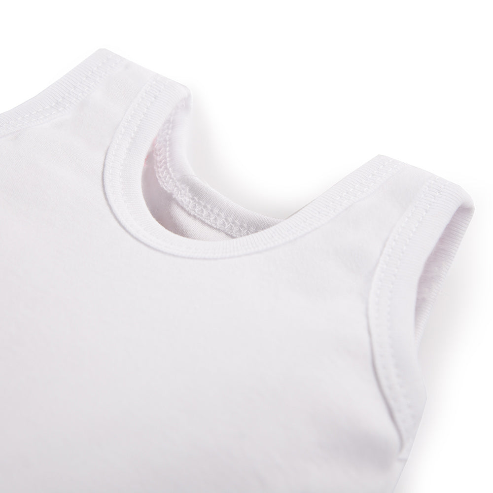 Bodijs bērniem bez rociņām White, 56-104 izmērs
