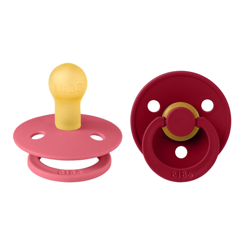 BIBS colour round knupīši, Coral / Ruby