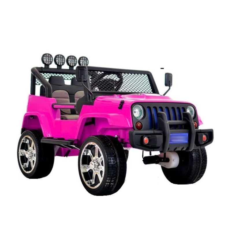 Bērnu elektro auto Jeep  rozā krāsā, S2388. 