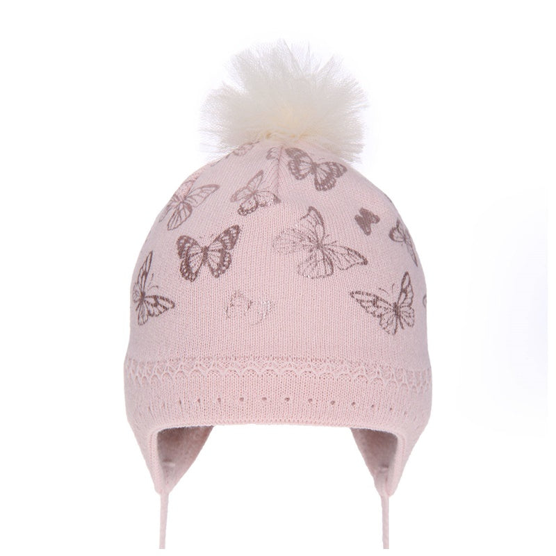 Knitted tie-dye hat, pink, 44-46, Agbo, 4983