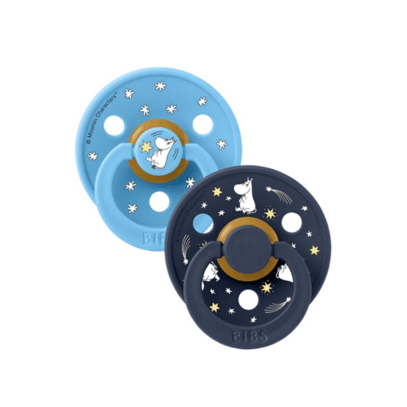 BIBS x Moomin, Colour Round knupīši, Good Night / Breeze Mix