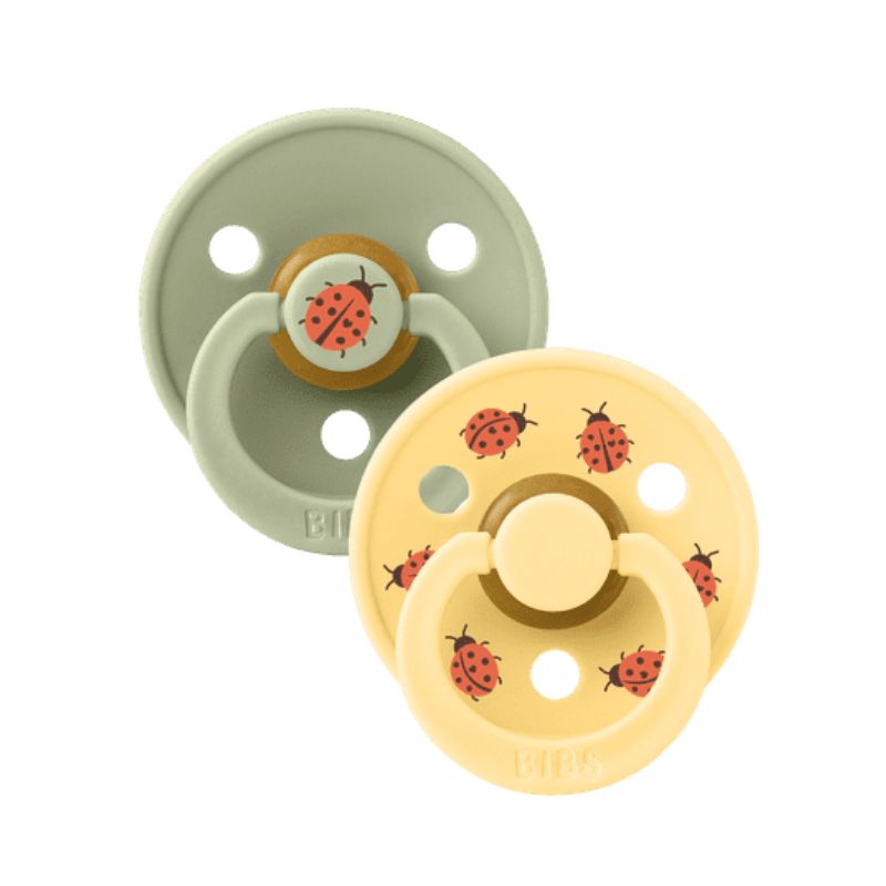 BIBS Studio Collection – Urban Garden, Colour Round knupīši, Ladybug Sage Mix