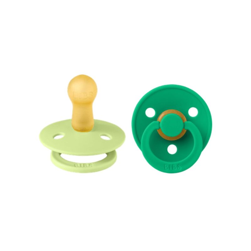 BIBS colour round knupīši, Matcha / Cactus zaļā krāsā.