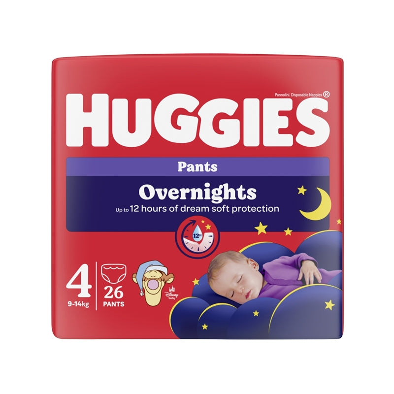 Huggies Overnight autiņbiksītes / nakts biksītes, 26 gab., 4. izmērs