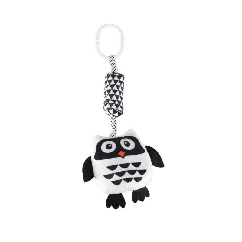 Sensorā rotaļlieta Pūce, melnā un baltā krāsu rakstā