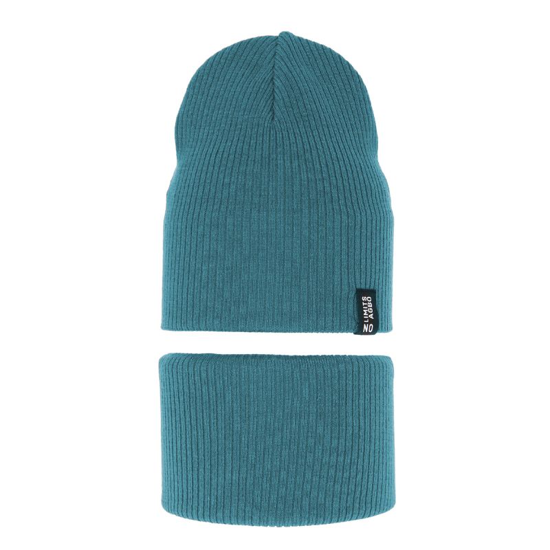 Cepures komplekts bērniem Tunis zilā krāsā.