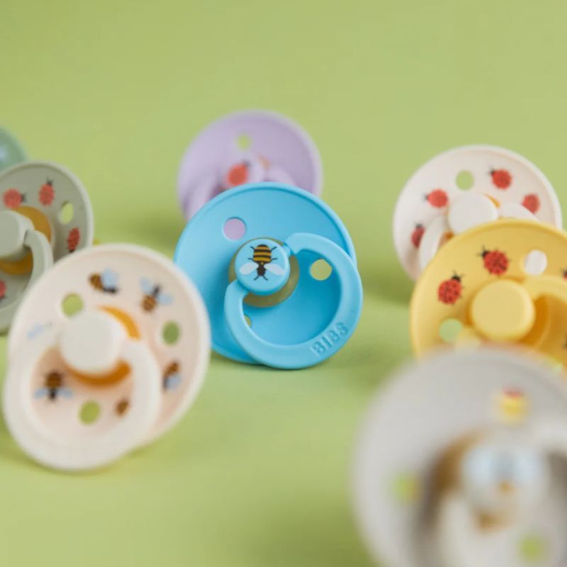 BIBS Studio Collection – Urban Garden, Colour Round knupīši, Ladybug Blush Mix